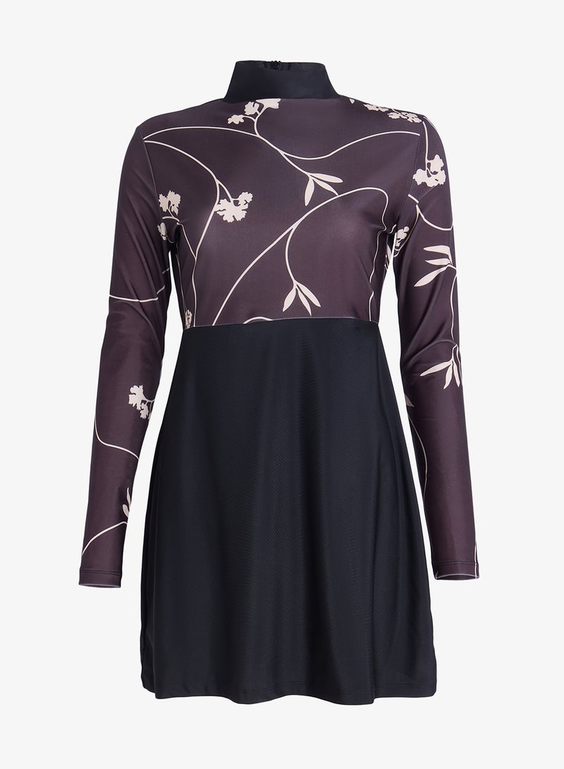 خزانة طقم بوركيني سباحة بطبعة - Image 2